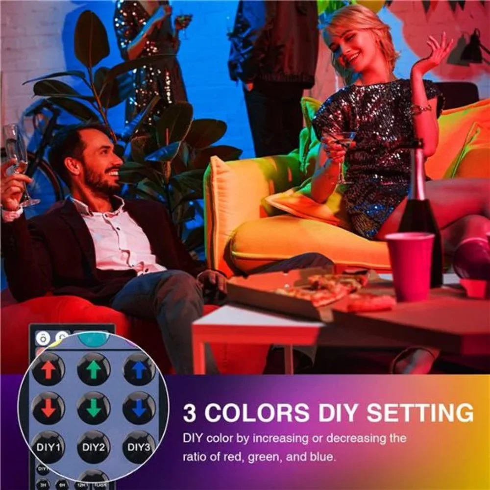 6 Pack RGB LED Flood Light Outdoor 500W Equivalent, Color Changing with Remote